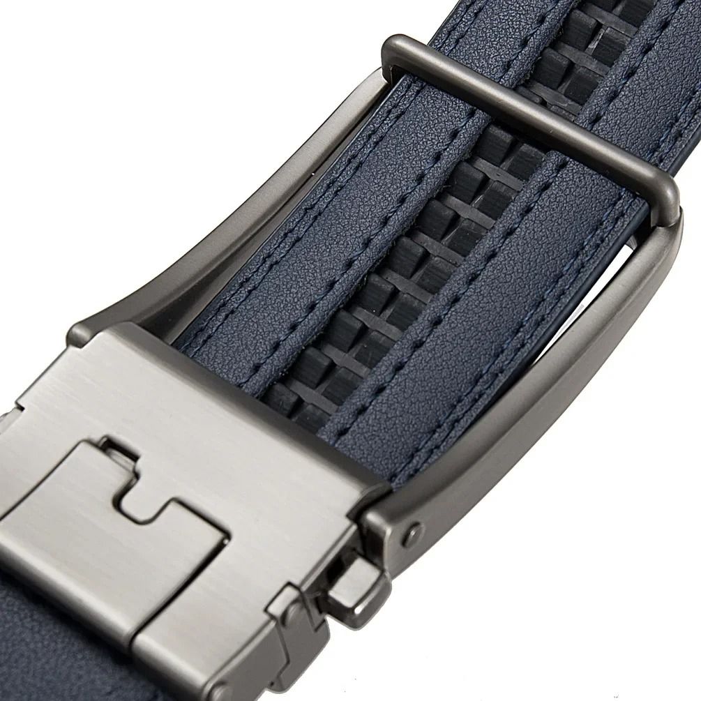 Automatic Buckle Genuine Leather Mens Waist Belt