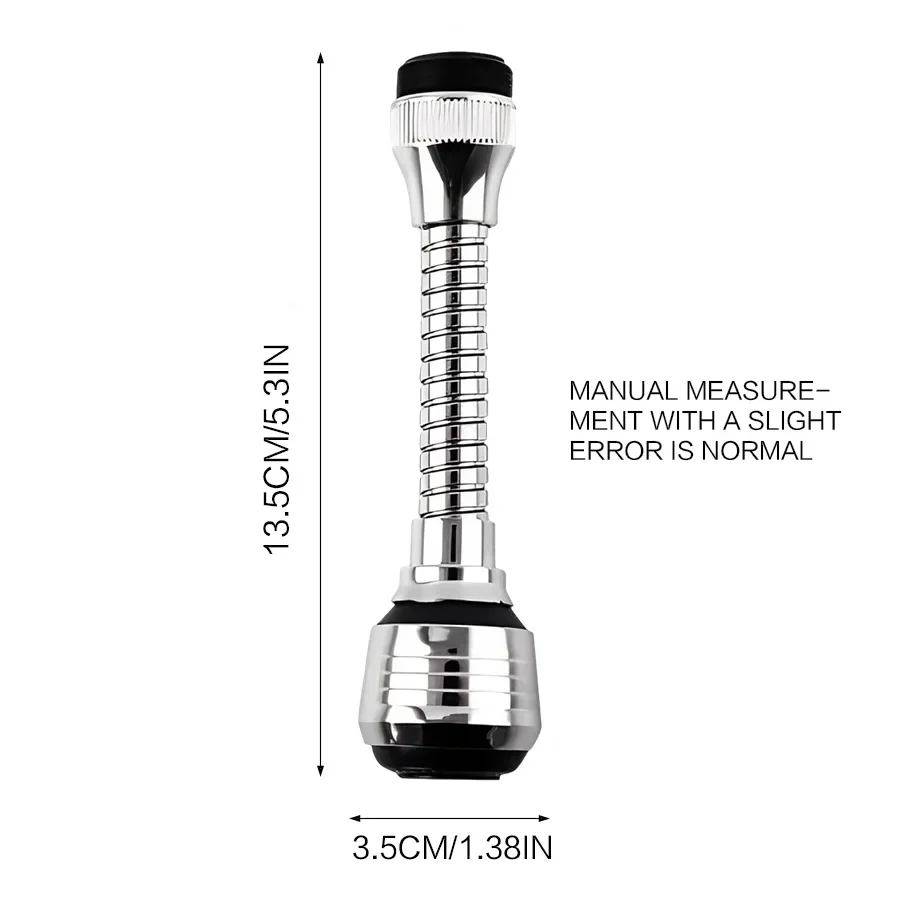 Stainless Steel Faucet Extender with 360 Rotating Kitchen Faucet Sprayer