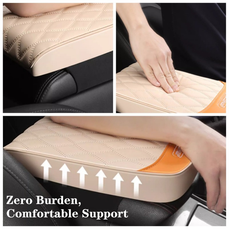 Universal Car Armrest Cover, Leather Elbow Rest Pad, Personalized Heightening Cushion, Interior Car Decor
