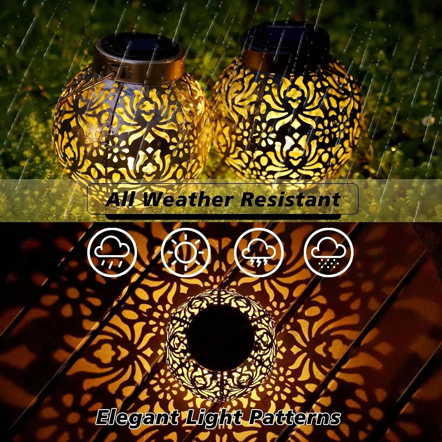 Solar Hollow Projection Garden Lantern