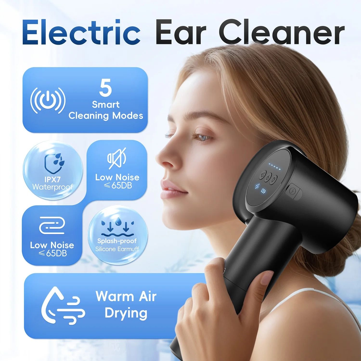 Ear Wax Removal Kit with Adjustable Pressure Spray and Wastewater Tank