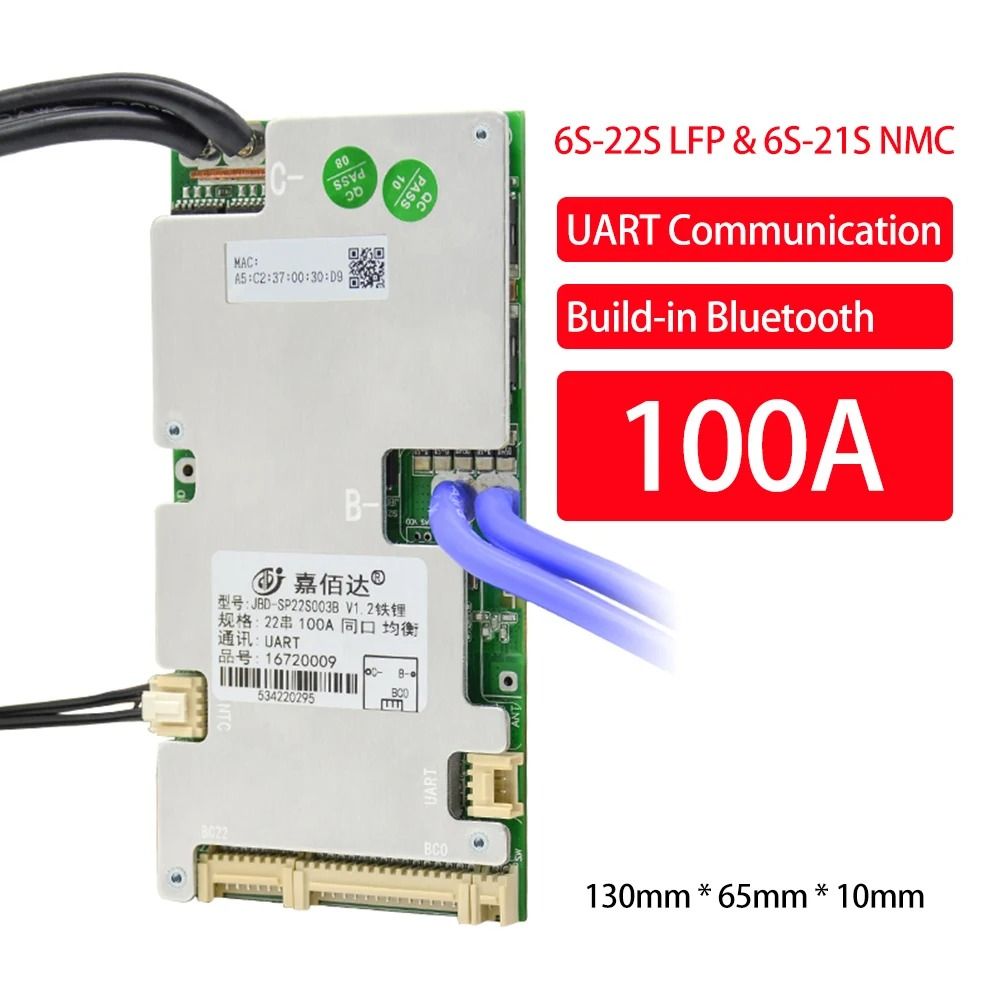 Smart LiFePO4 BMS with Built In Bluetooth and Uart Function