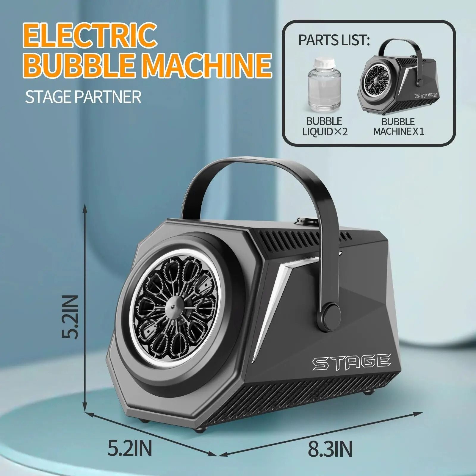 Electric Bubble Machine with Remote Control Outdoor Bubble Blower for Kids