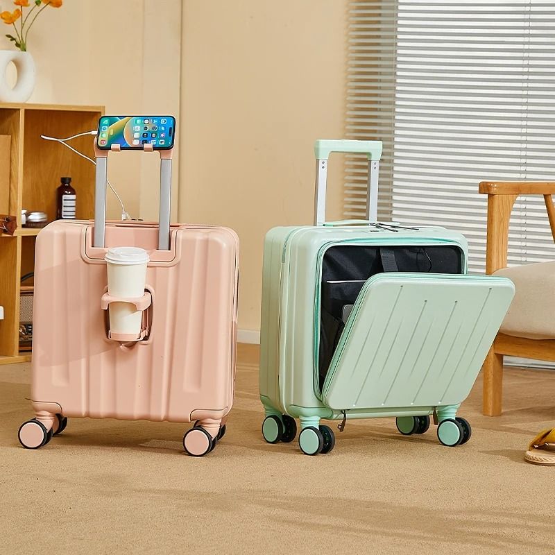 Lightweight 18 Inch Travel Suitcase with Large Capacity and Swivel Wheels