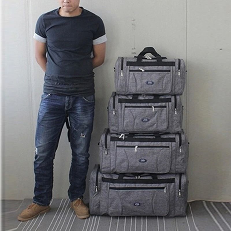 Compact Foldable Oxford Travel Duffel Bag for Men