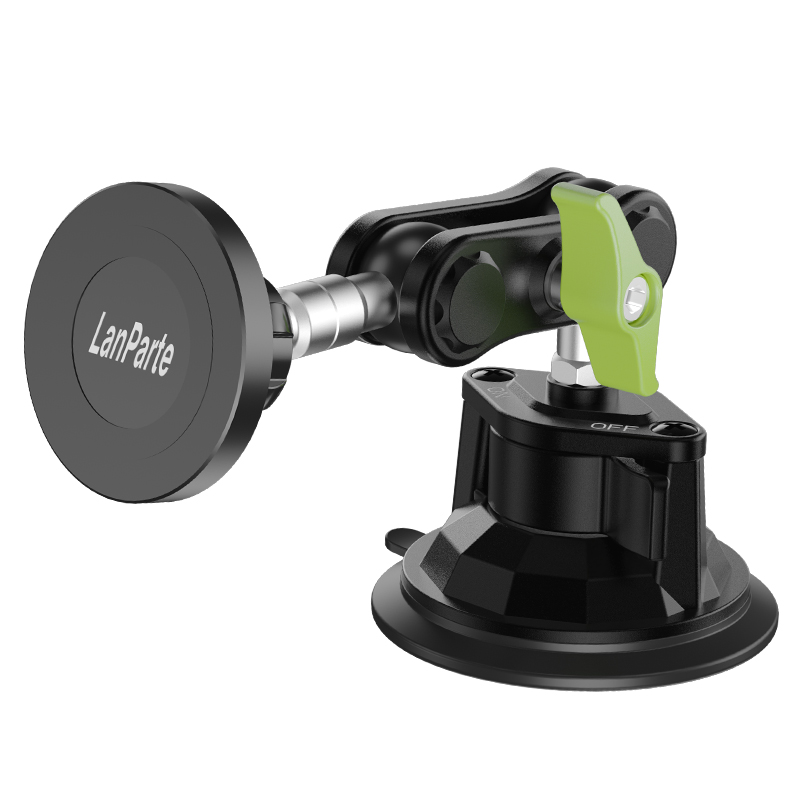 Magnetic Car Phone Holder, Dashboard Phone Mount, 360 Rotating Suction Cup, Strong Sticky, Anti-Shake