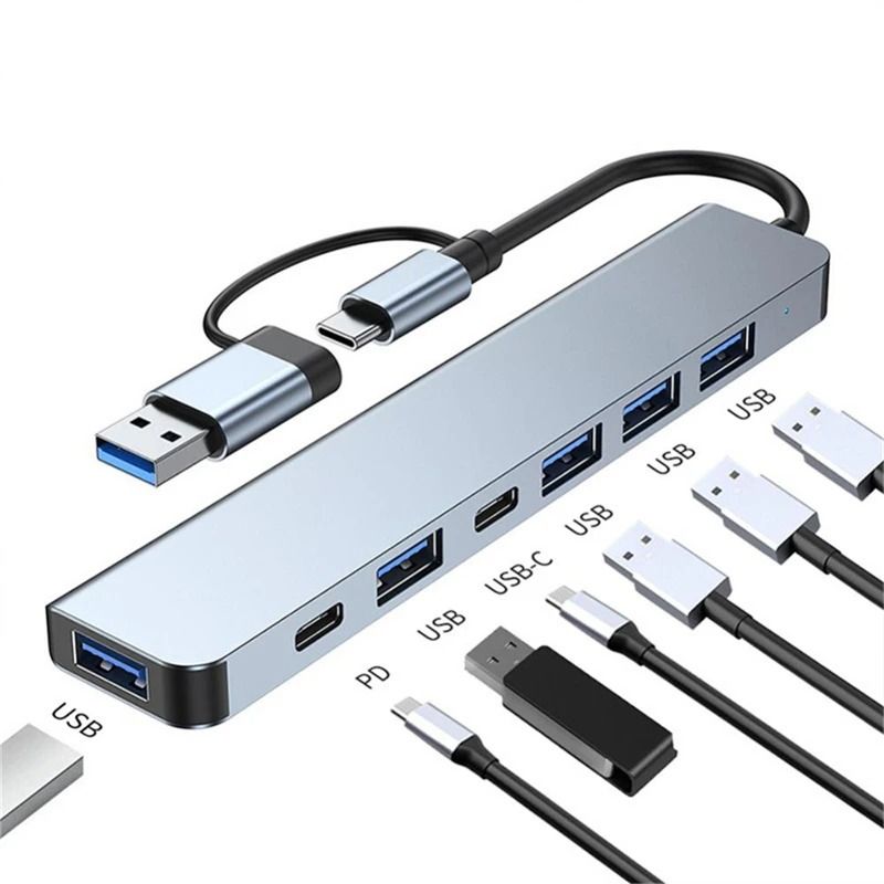 USB C 3.0 Multiport Docking Station with 4K HDMI VGA and Ethernet