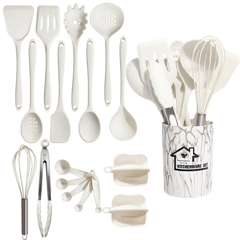 18-Piece Professional Silicone Kitchenware Set – Heat-Resistant Non-Stick Cookware