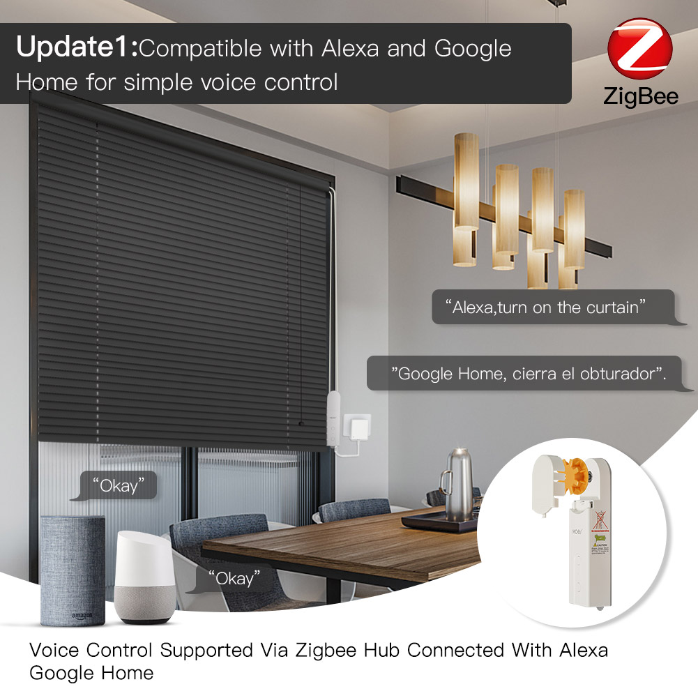 Smart Roller Blind Motor with Tuya App Control for Motorized Roller Blinds Compatible with Alexa and Google Home