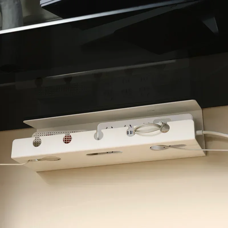 Under Desk Cable Tray with Clamp, Sturdy Power Strip Cord Holder, No Drilling, Spacious Cable Management Supplies