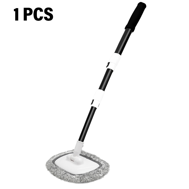 Bend Car Cleaning Brush, Car Wash Brush Broom, Telescoping Long Handle Cleaning Mop
