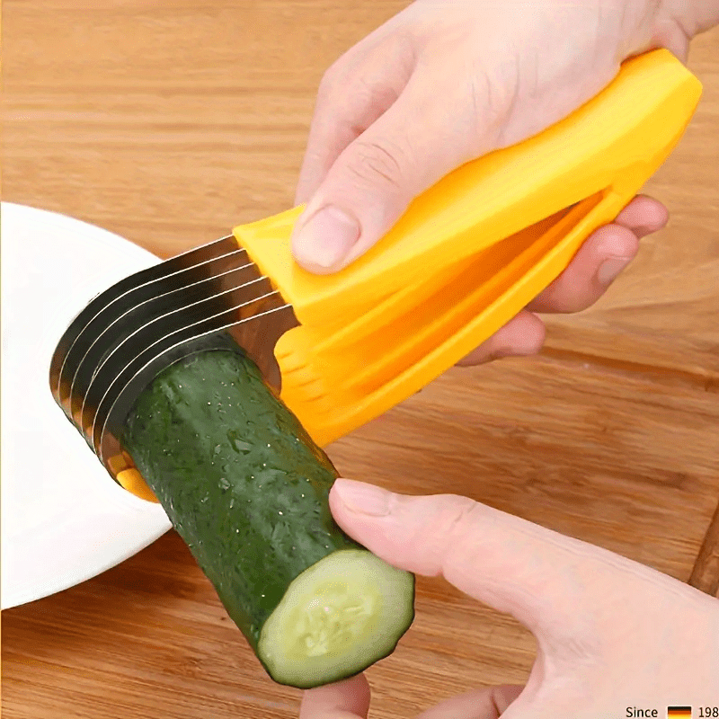 Stainless Steel Banana & Cucumber Slicer Manual Fruit Cutter Kitchen Tool