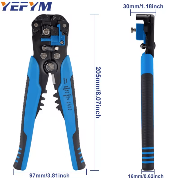 7Inch Automatic Wire Stripper & Multifunctional Cable Cutter Pliers – Electrical Wire Stripping, Cutting & Crimping Tool