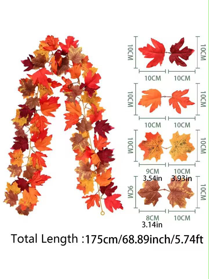 Harvest Glow Maple & Fruit Vine Garland