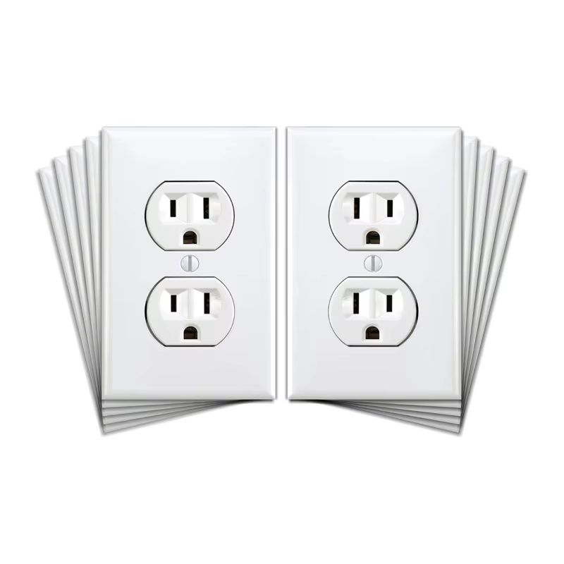 Funny Fake Power Outlet Stickers 3-Pack Realistic Prank Wall Decals