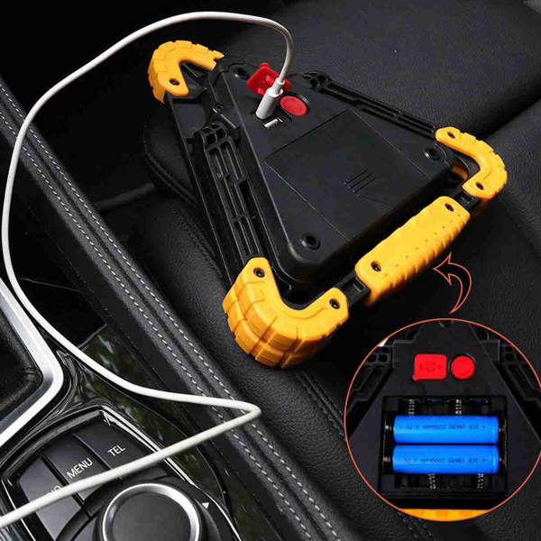 LED Triangle Light Car Stop Sign, Multifunction Car Breakdown Emergency Safety Triangle with Red LED Warning LightS