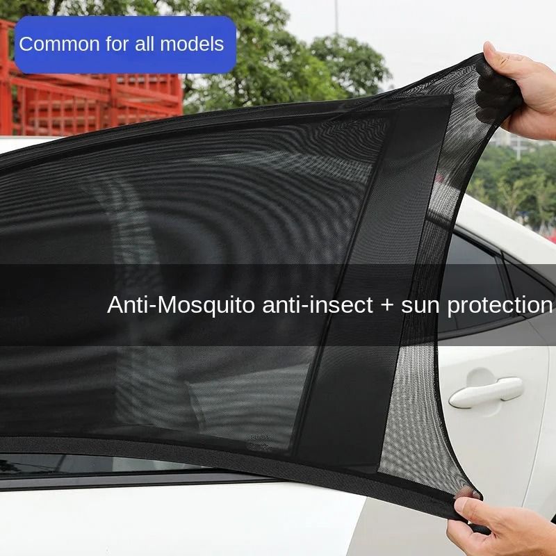 Car Rear Side Window Sunshade Set Mesh Protect UV and Privacy