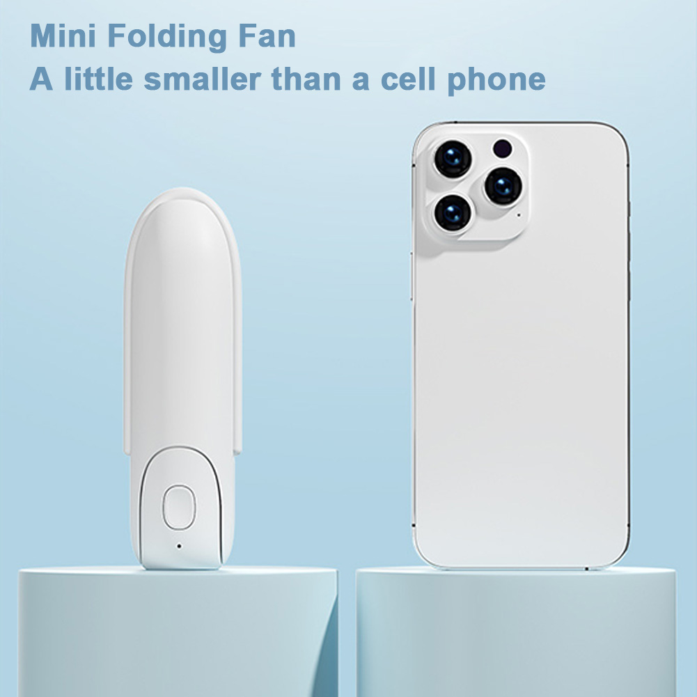 Mini Handheld Fan USB Rechargeable Pocket Travel Fan with Power Bank and Flashlight