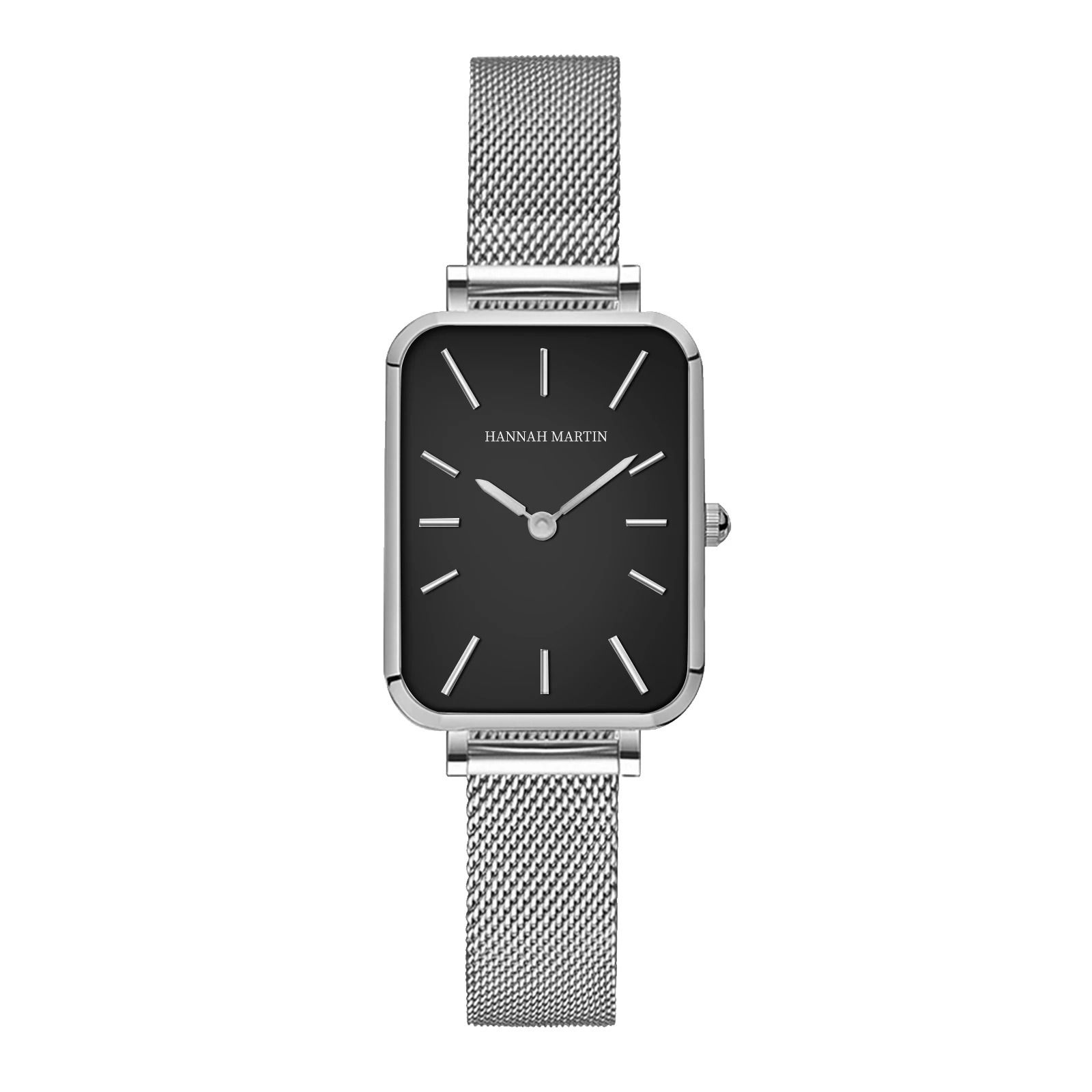 Elegant Square Mesh Strap Watch