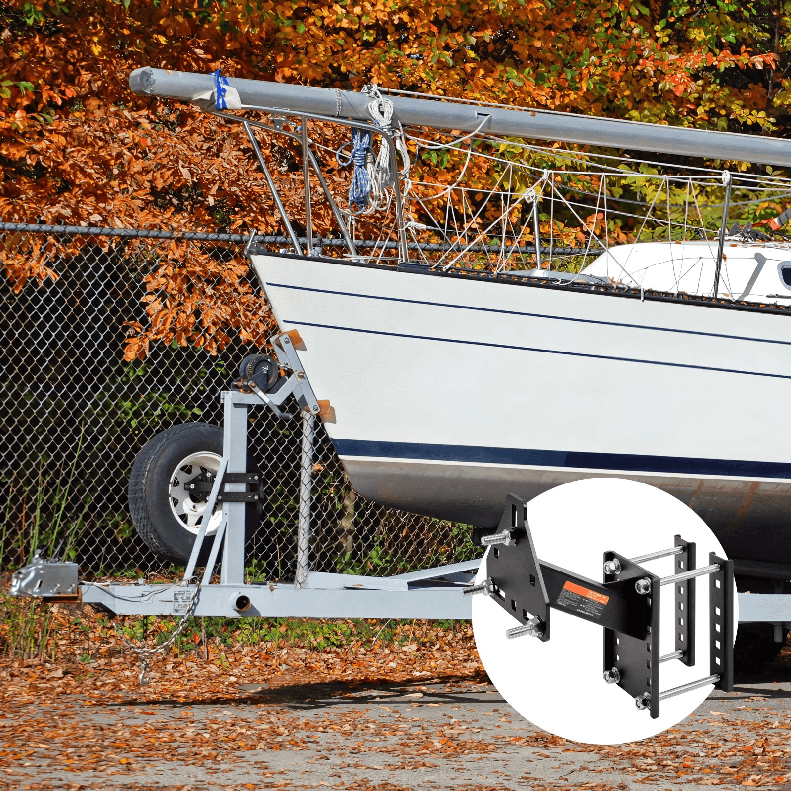 Trailer Tire Carrier Mount Lug Stud Wheels Heavy Duty, Adjustable Holder