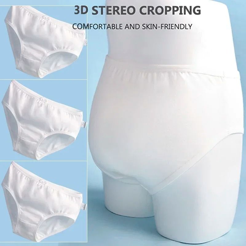 Kids Cotton White Brief Panty Set for Girls Soft Breathable Everyday Underwear