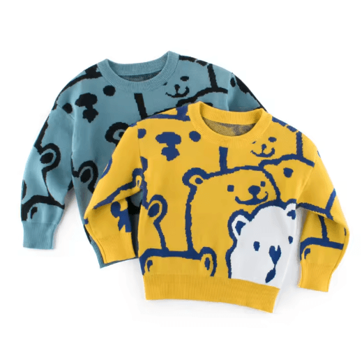 CozyCharm Kids Knit Pullover Sweater – Soft Toddler Knit Sweater for Boys & Girls