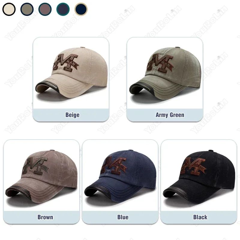 Vintage Washed Embroidered Baseball Cap