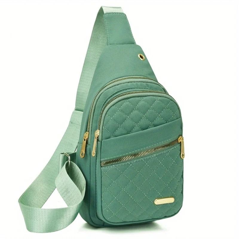 Lightweight Quilted Chest Bag Foldable Crossbody Shoulder Tote