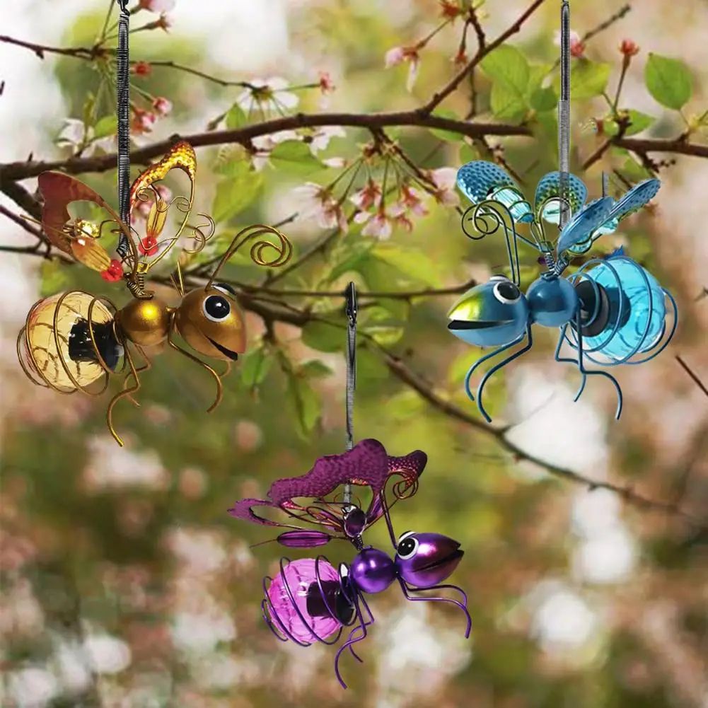 Solar Bee Lantern Garden Hanging Light