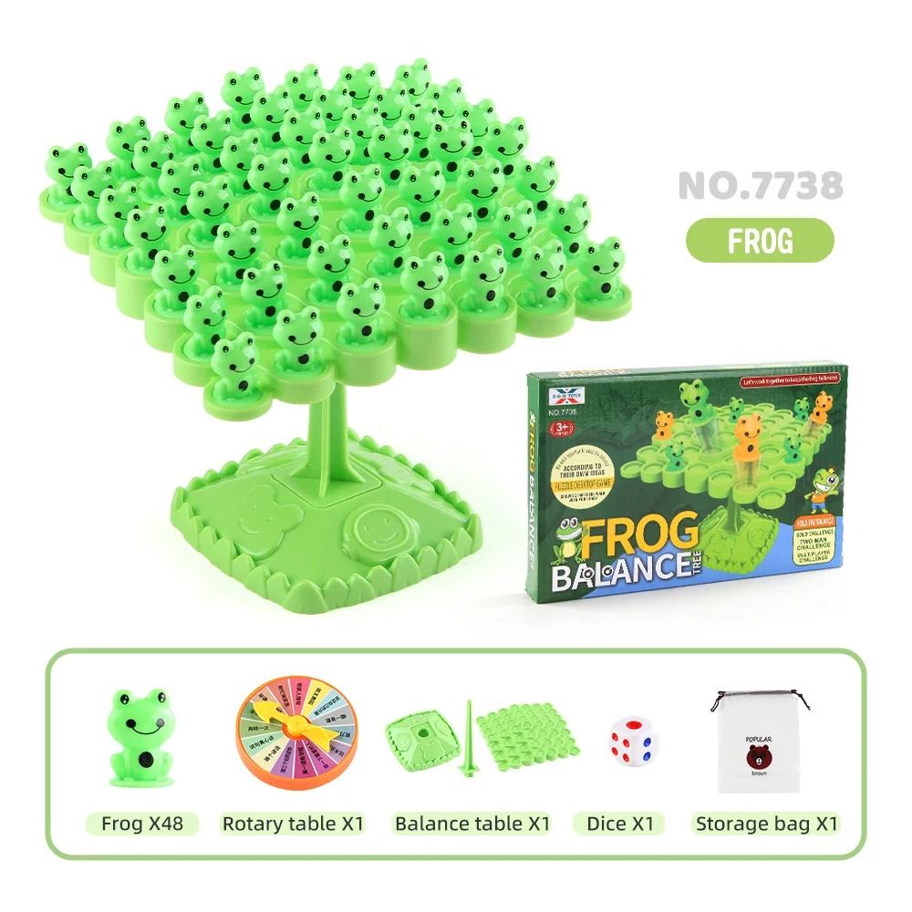 Frog Balance Tree Montessori Board Game Kids Educational Balance Toy