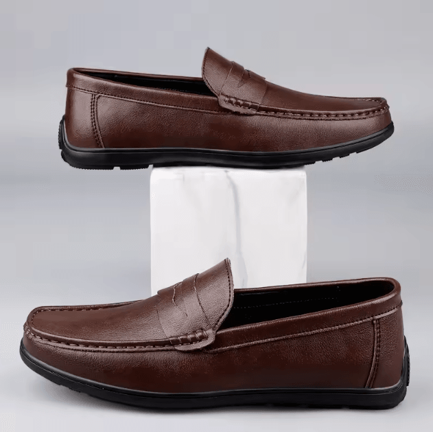 UrbanClassic Men Genuine Leather Loafers Breathable Slip On Casual Boat Shoes