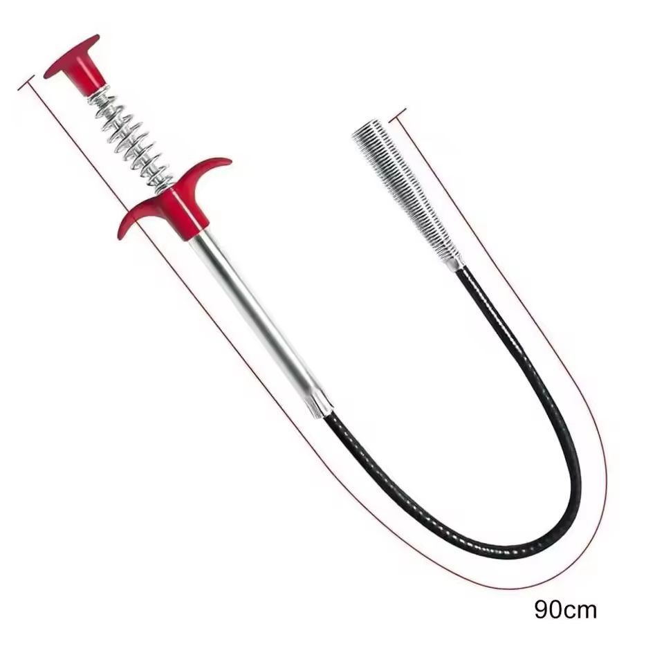 Flexible Drain Snake Tool – Easy-Flow Spring Hook Drain Cleaner