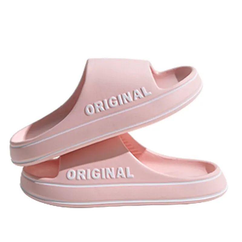 Unisex Letter Print Summer Slide Slippers