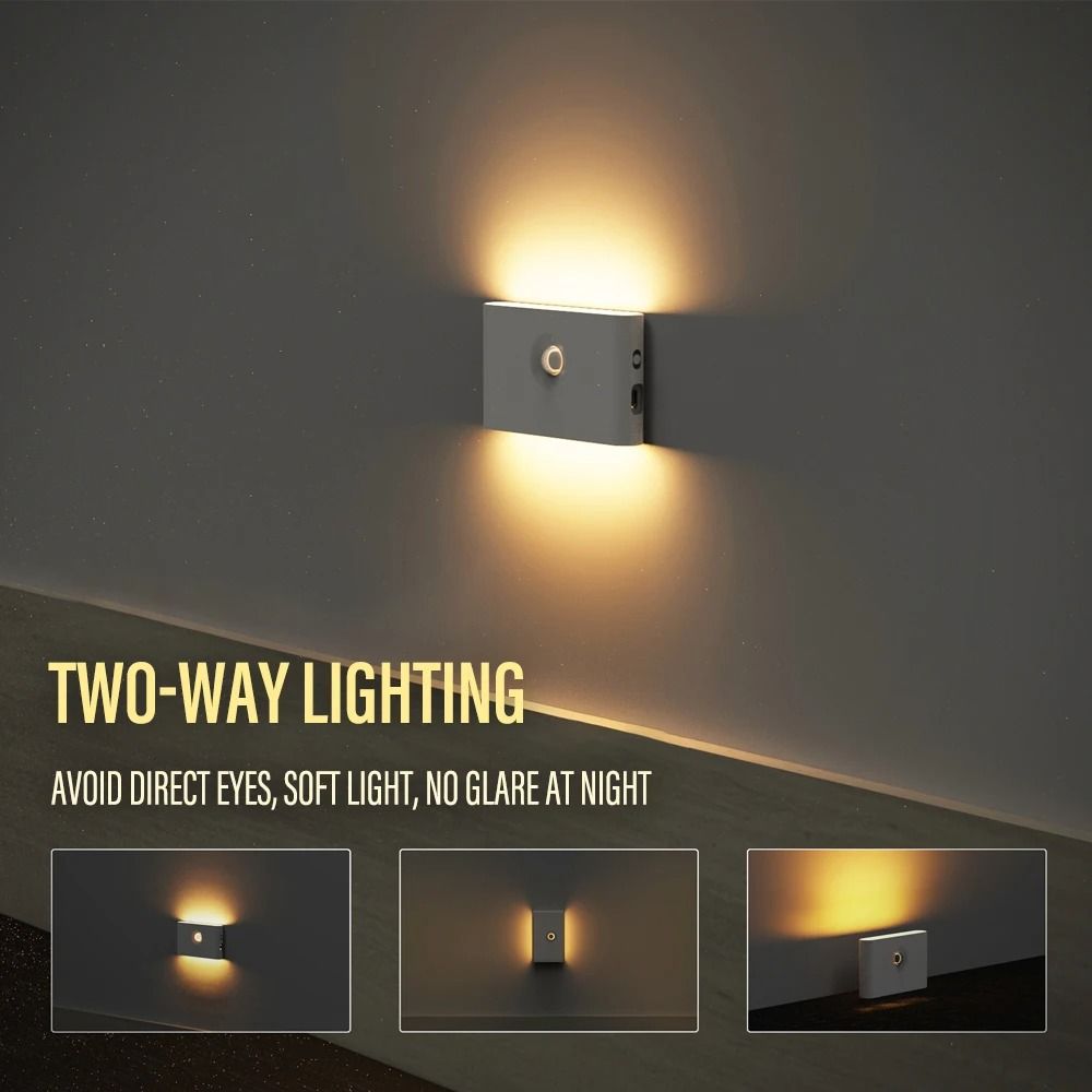 Smart Motion Sensor Night Light – Wireless Rechargeable Home Safety Lamp