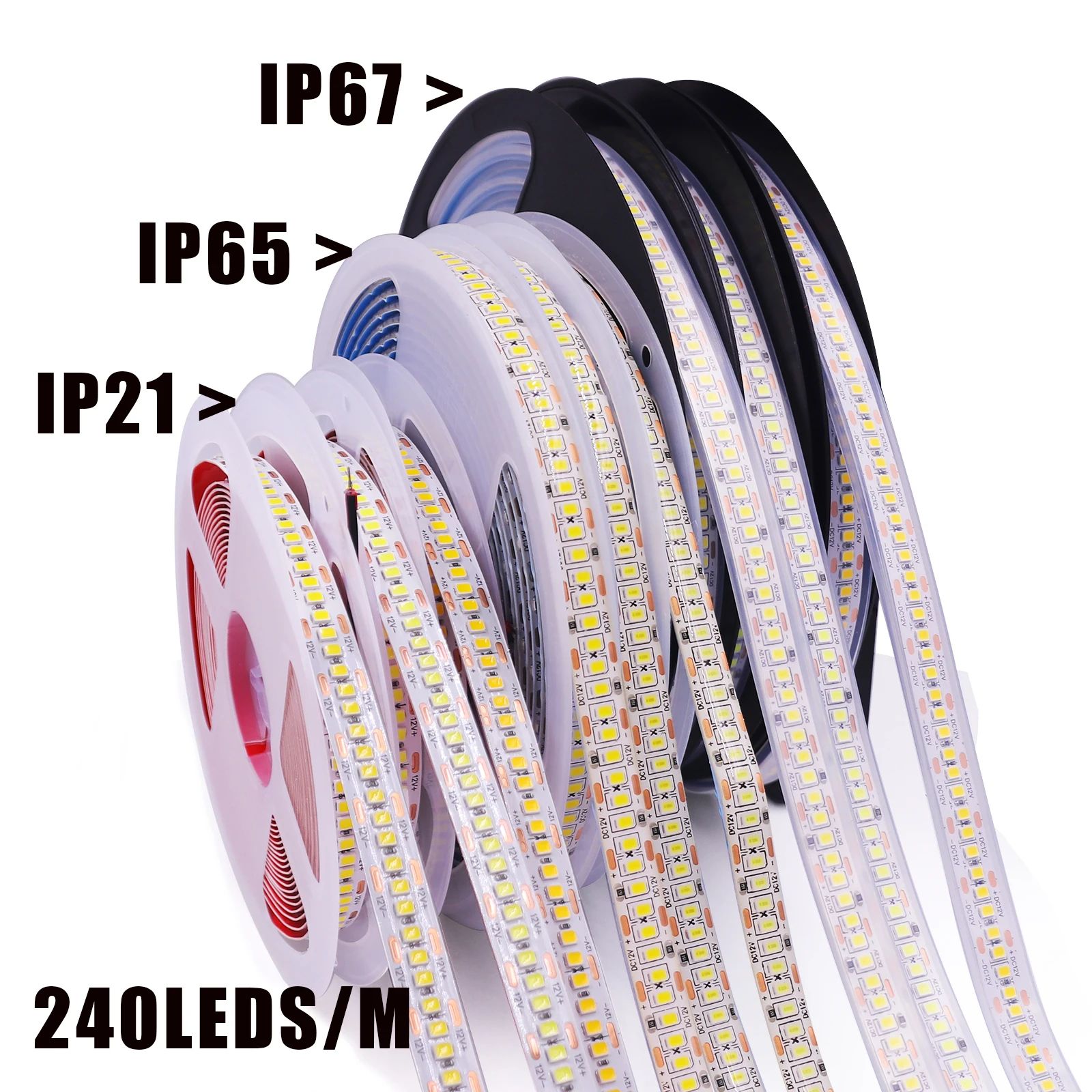 UltraFlex 5m Warm White LED Strip Lights – Waterproof 12V/24V SMD 2835 High-Brightness Ribbon
