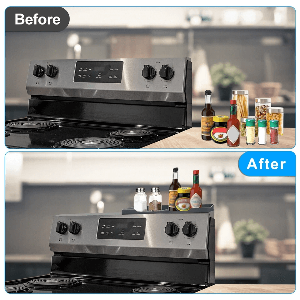 Silicone Magnetic Stove Top Shelf, Heat-Resistant Kitchen Spice Rack Organizer