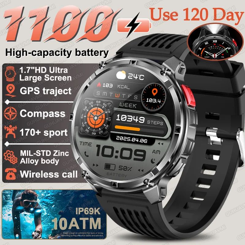 T-Rex3 Pro Rugged Smartwatch with GPS & Ultra-Long Battery