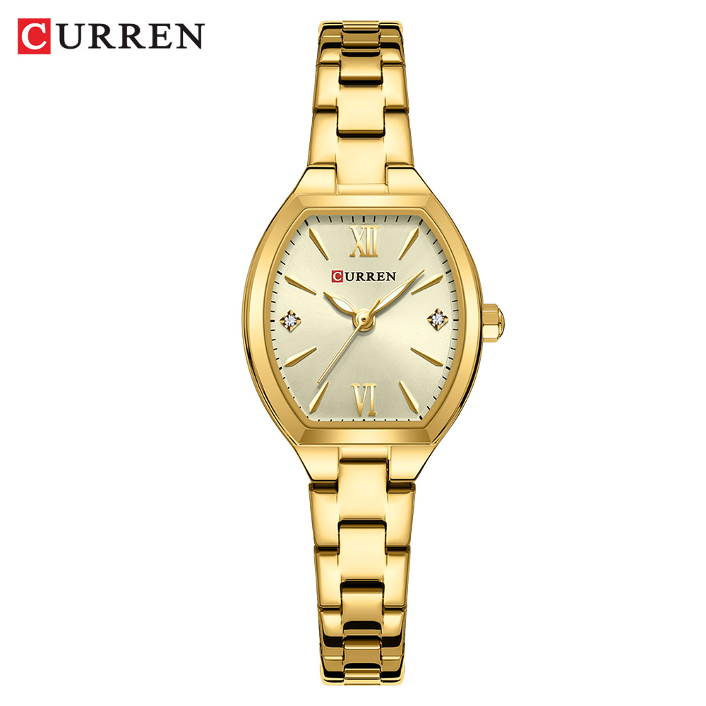 Women's Elastic Band Retro Quartz Watch, Fashionable Barrel-Shaped Elegant Design