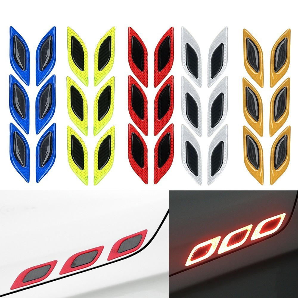 Car Reflective Stickers Anti-Scratch Safety Warning Decals for Moto Truck & Auto Exterior Accessories