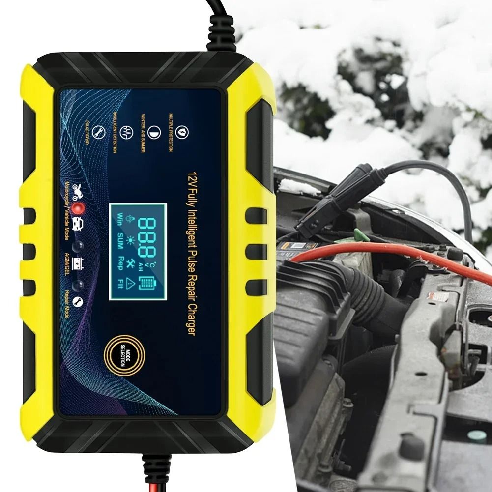 12V 6A Intelligent Pulse Repair Battery Charger – Smart Automatic Power for Auto & Motorcycle