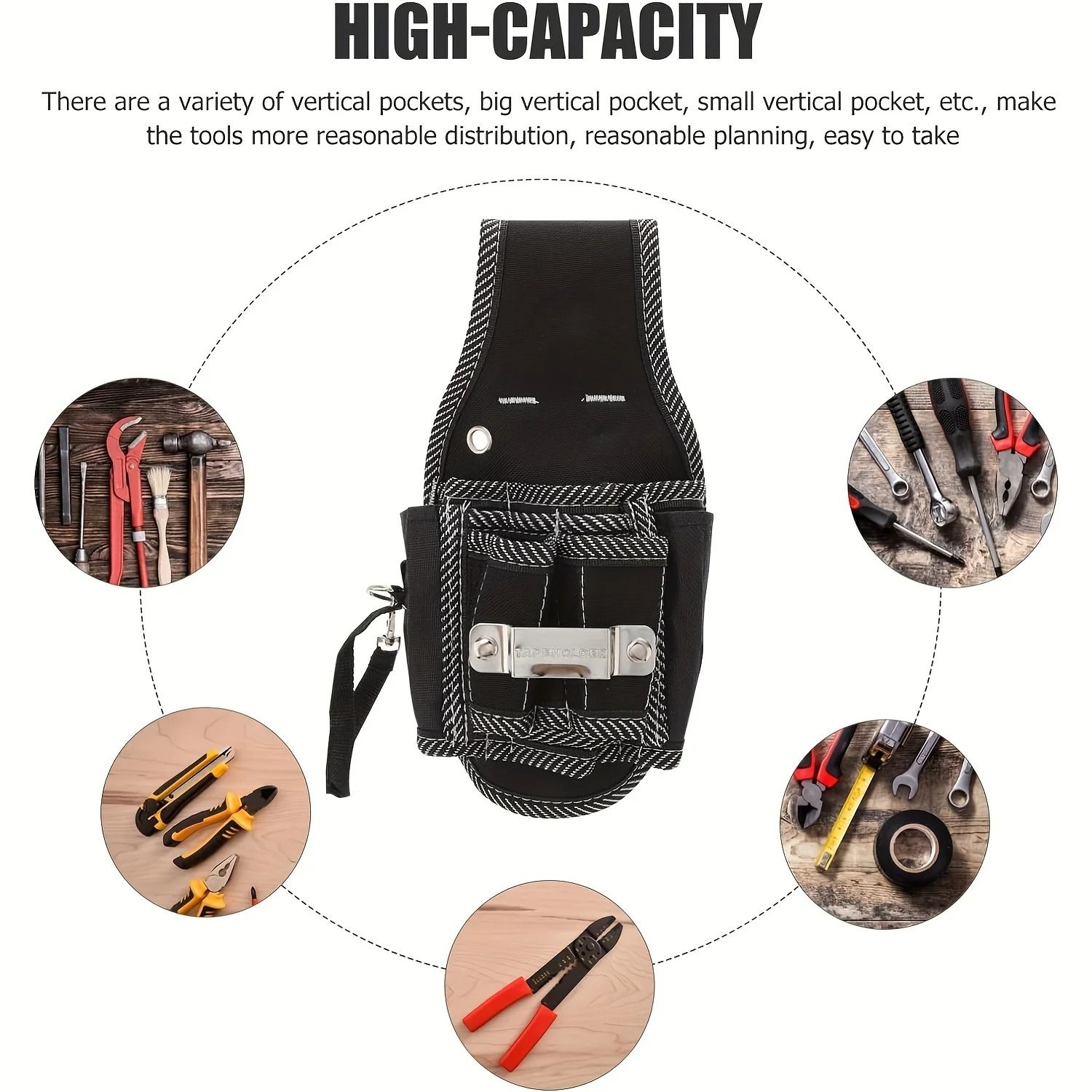 Carpenters Durable Polyester Tool Belt Pouch