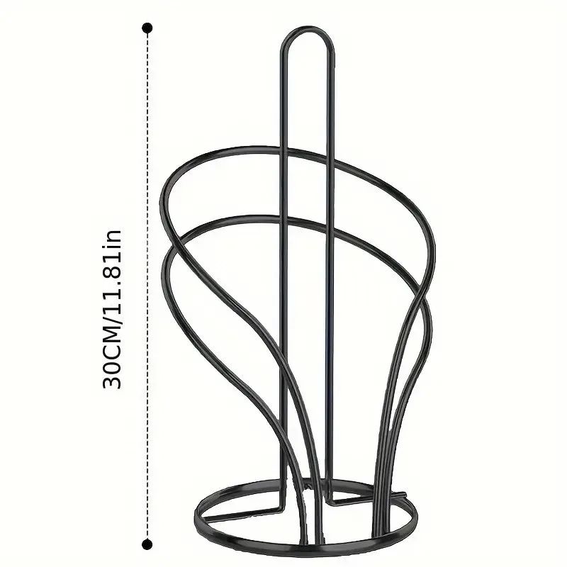 Elegant Gold Metal Paper Towel Holder with Stable Base
