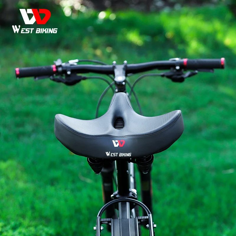 Comfortable Bicycle Saddle, Ergonomic Soft, Widened Thicken Cushion Pad for MTB & Road, Breathable Cycling Seat