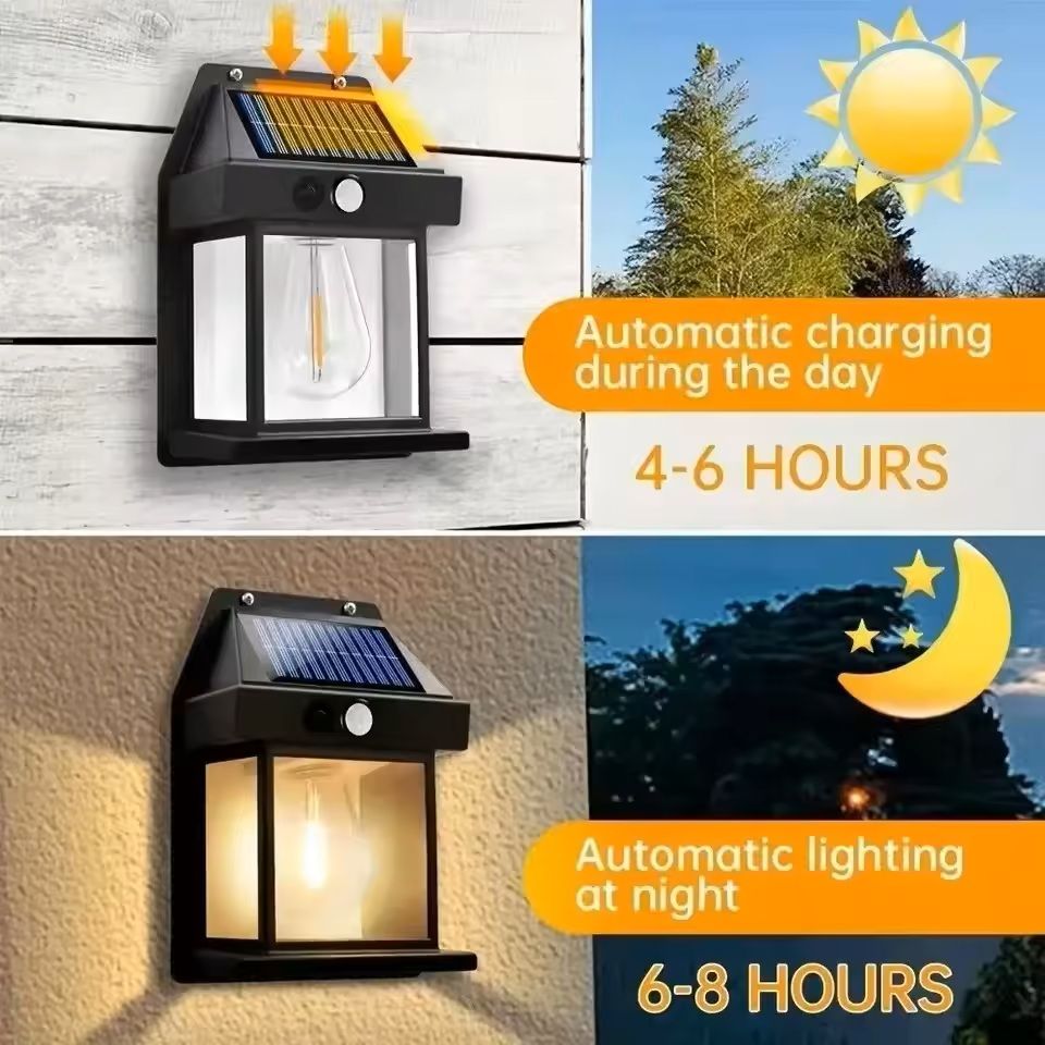 Powerful LED Solar Street Light Outdoor Waterproof Garden Lamp for Wall or Fence Mounting