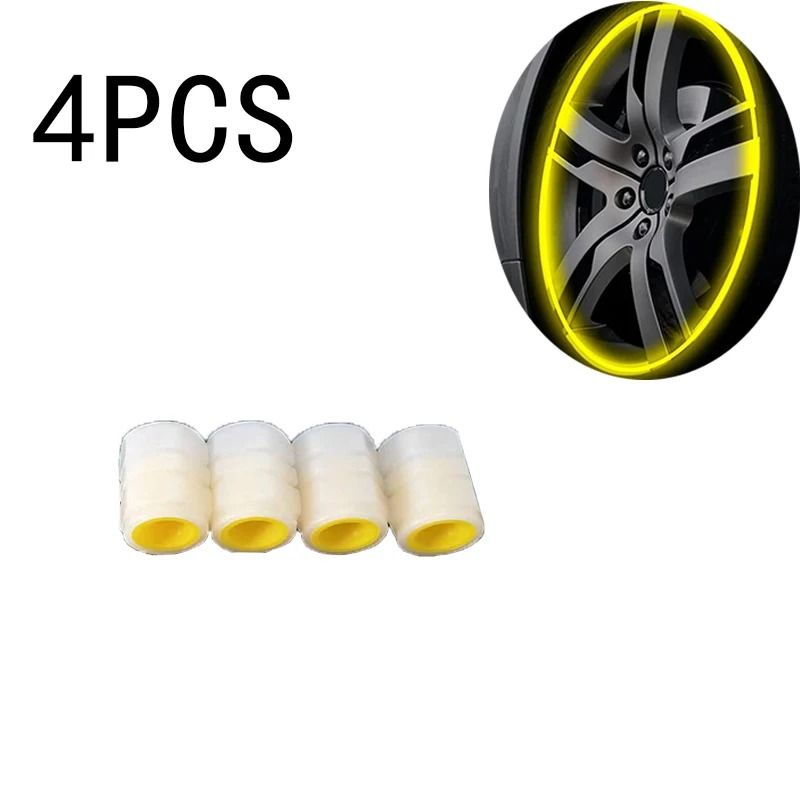 Glow in the Dark Tire Valve Caps Fluorescent Wheel Caps for Cars and Motorcycles