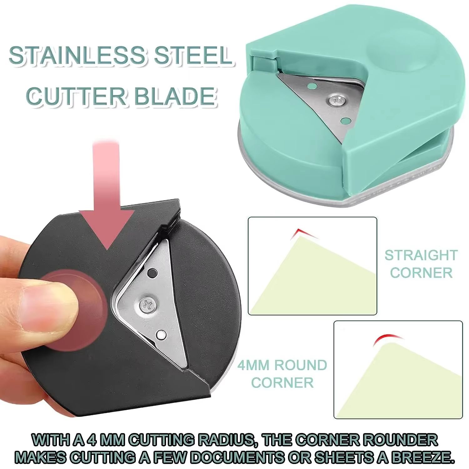 Portable R4 Corner Rounder Paper Cutter for Cards & Crafts