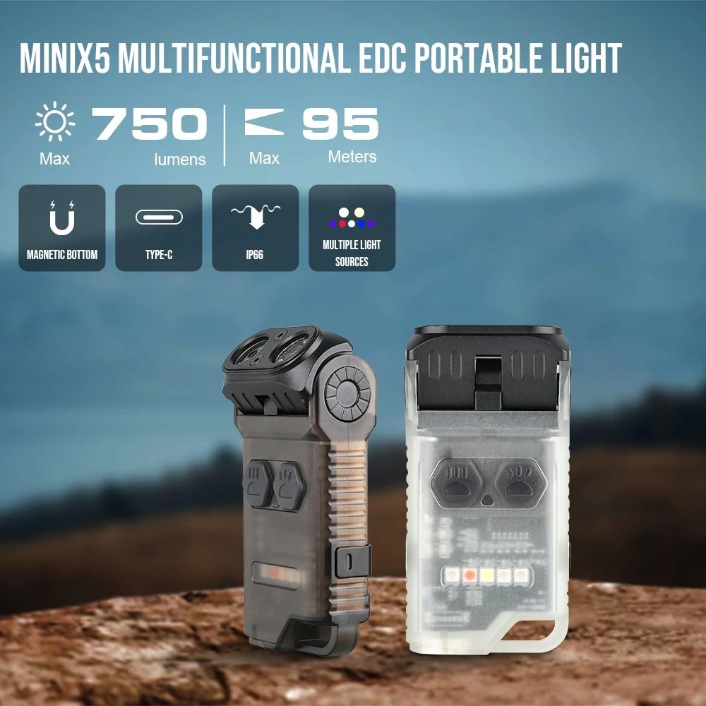 Trustfire MINIX5 EDC Flashlight Rechargeable Magnetic