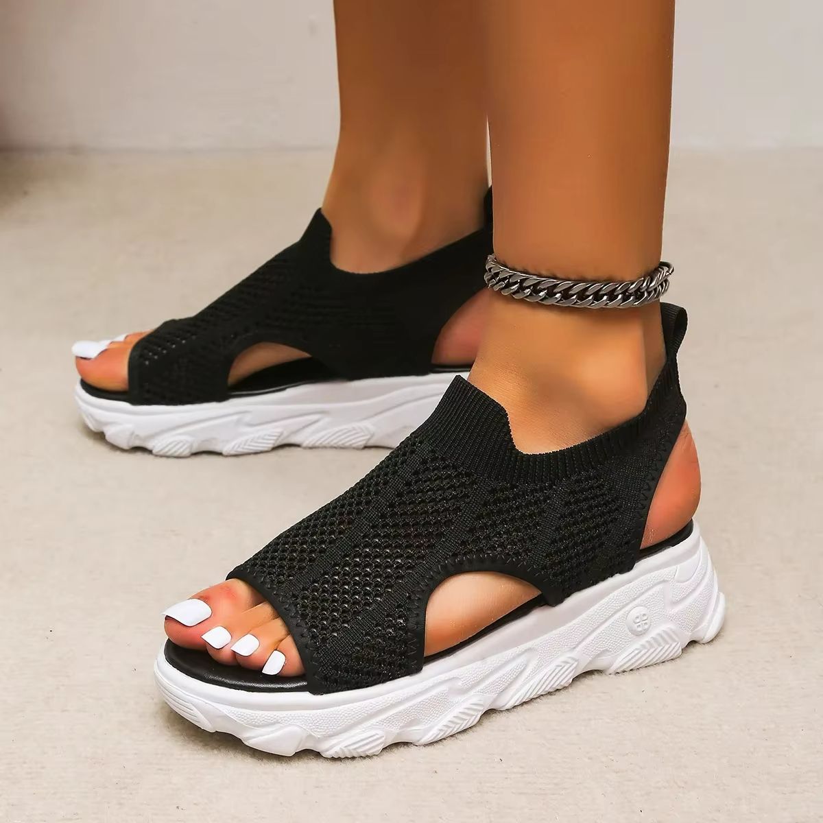 Breathable Mesh Platform Summer Sandals for Women