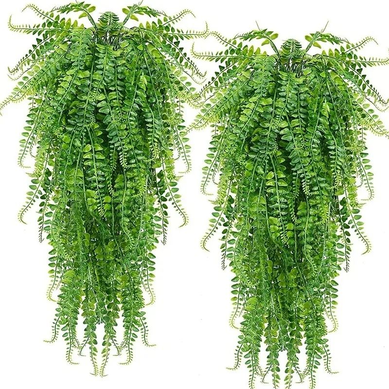 2pcs 35-Inch Persian Fern Hanging Vines – Lush Artificial Greenery for Home, Wall, Wedding, and Party Decor