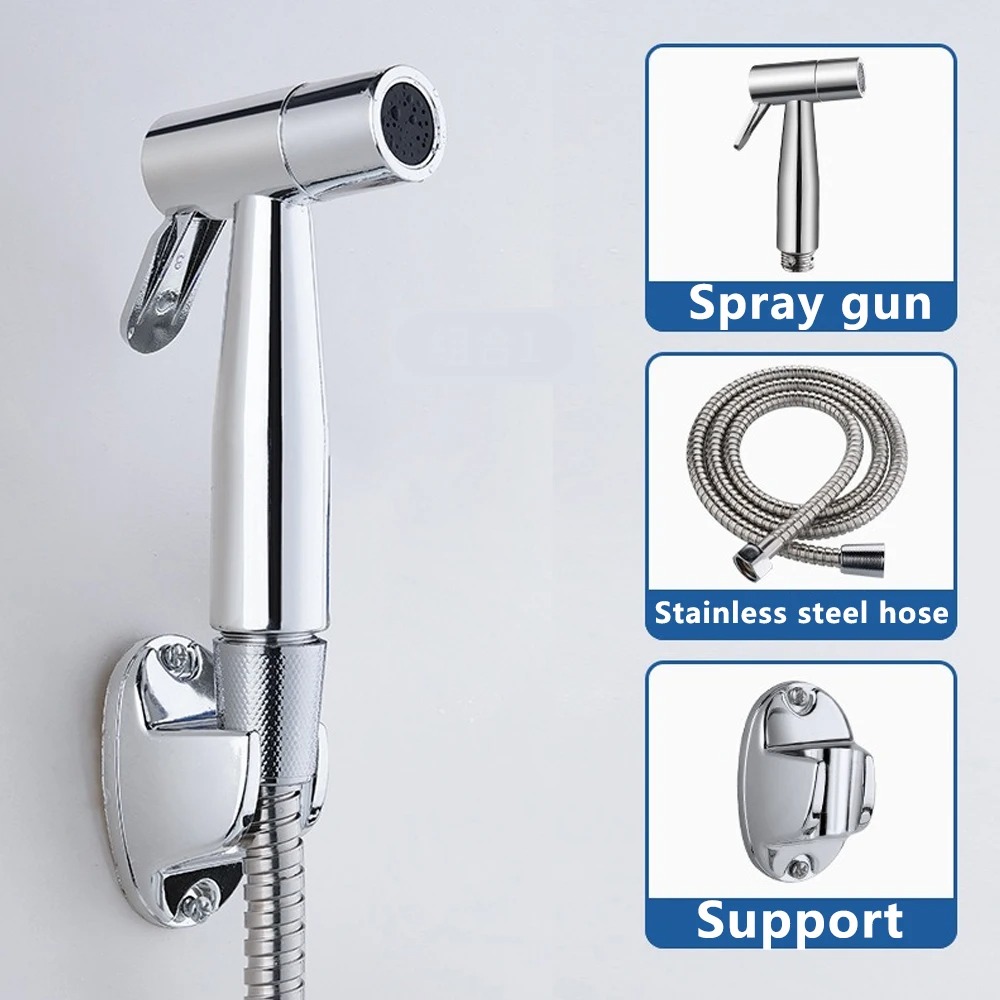 Adjustable Women's Handheld Bidet Sprayer Kit Feminine Wash Shower Head Portable Hygienic Douche for Bathroom and Travel